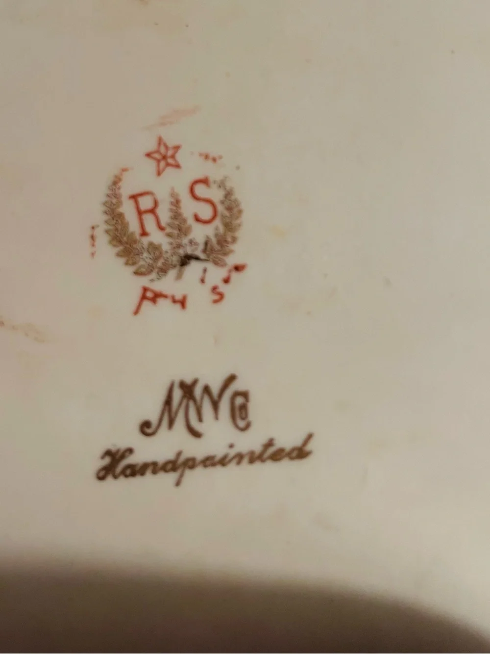 Antique-R.S.-Prussia-Reinhold Schlegelmilch-hand painted-poppy floral-platter